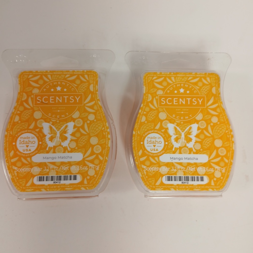 SCENTSY ~ Mango Matcha Wax Bars ~ Lot of 2 ~ NEW READ